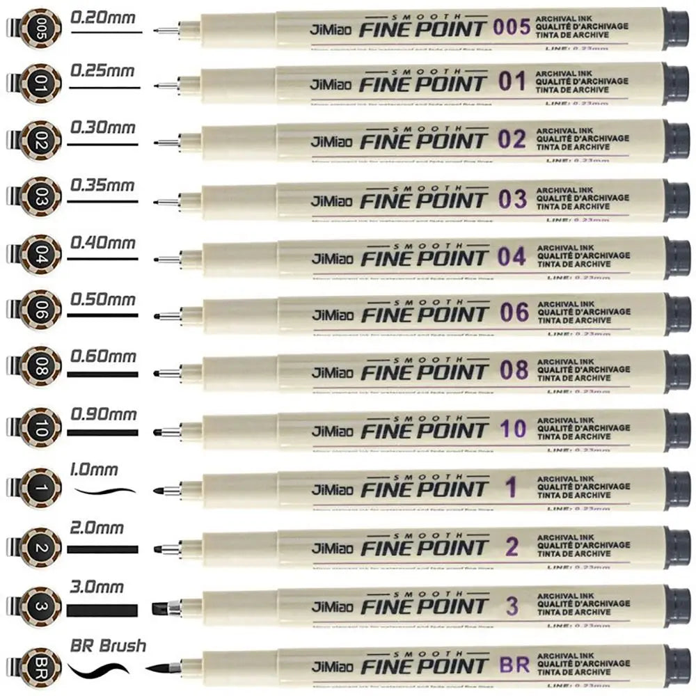 Micron Pigment Liner Pen – Fine Line Hook Art Drawing Pen