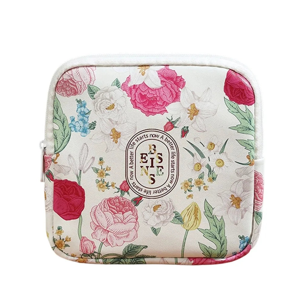 Zipper Pouch Sanitary Pads Bag Multipurpose Travel Coin Purse