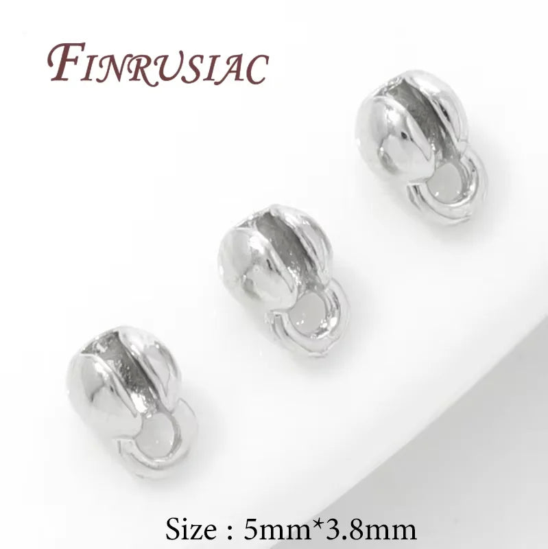 18K Gold Plated Crimp Beads & End Covers – 10/20 Pcs DIY