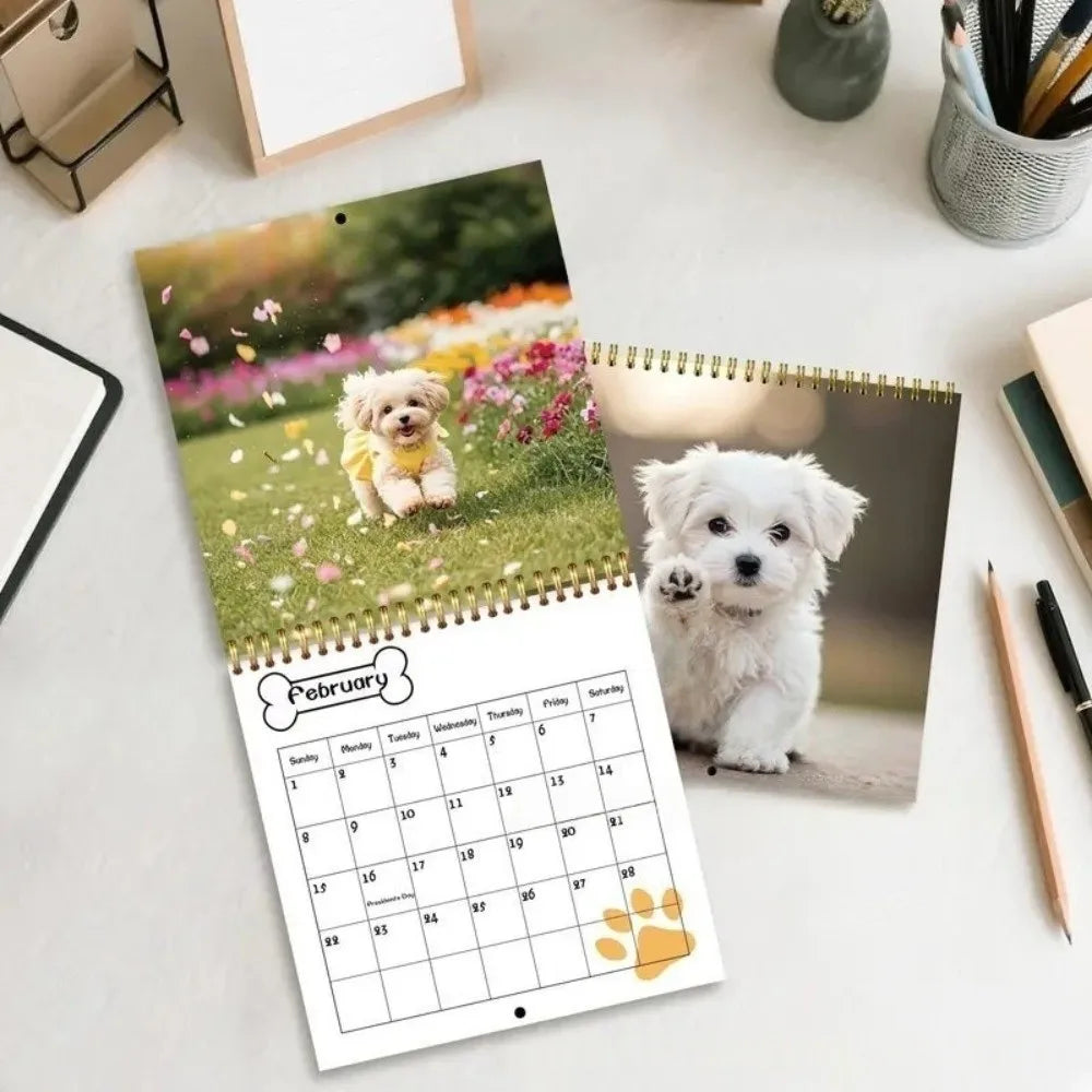 2026 Dog Wall Calendar – Illustrated 12-Month Planner | Pet Lovers