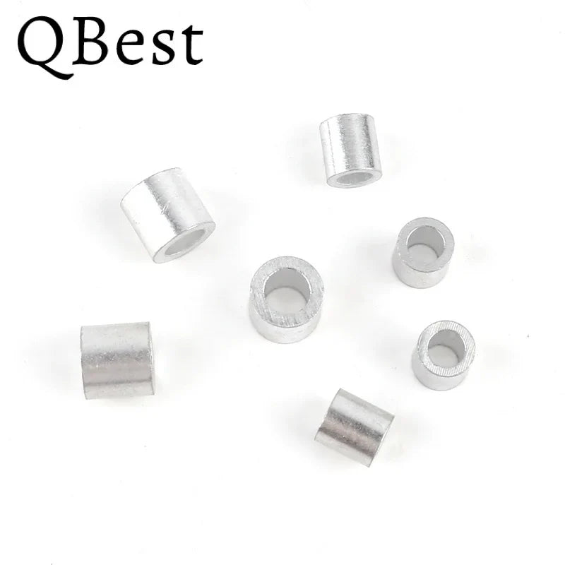 Aluminum Ferrule Crimping Sleeves for Wire Rope 1–10mm | 10/100 Pack