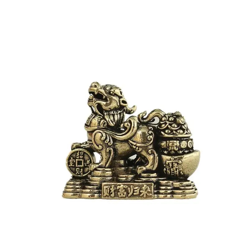 Brass Feng Shui Pixiu Statue Pair – Wealth & Good Luck Décor