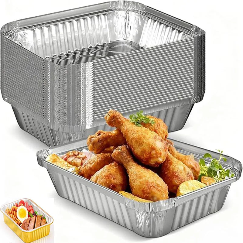 100-Pack Aluminum Foil Loaf Pans – Non-Stick Baking Trays