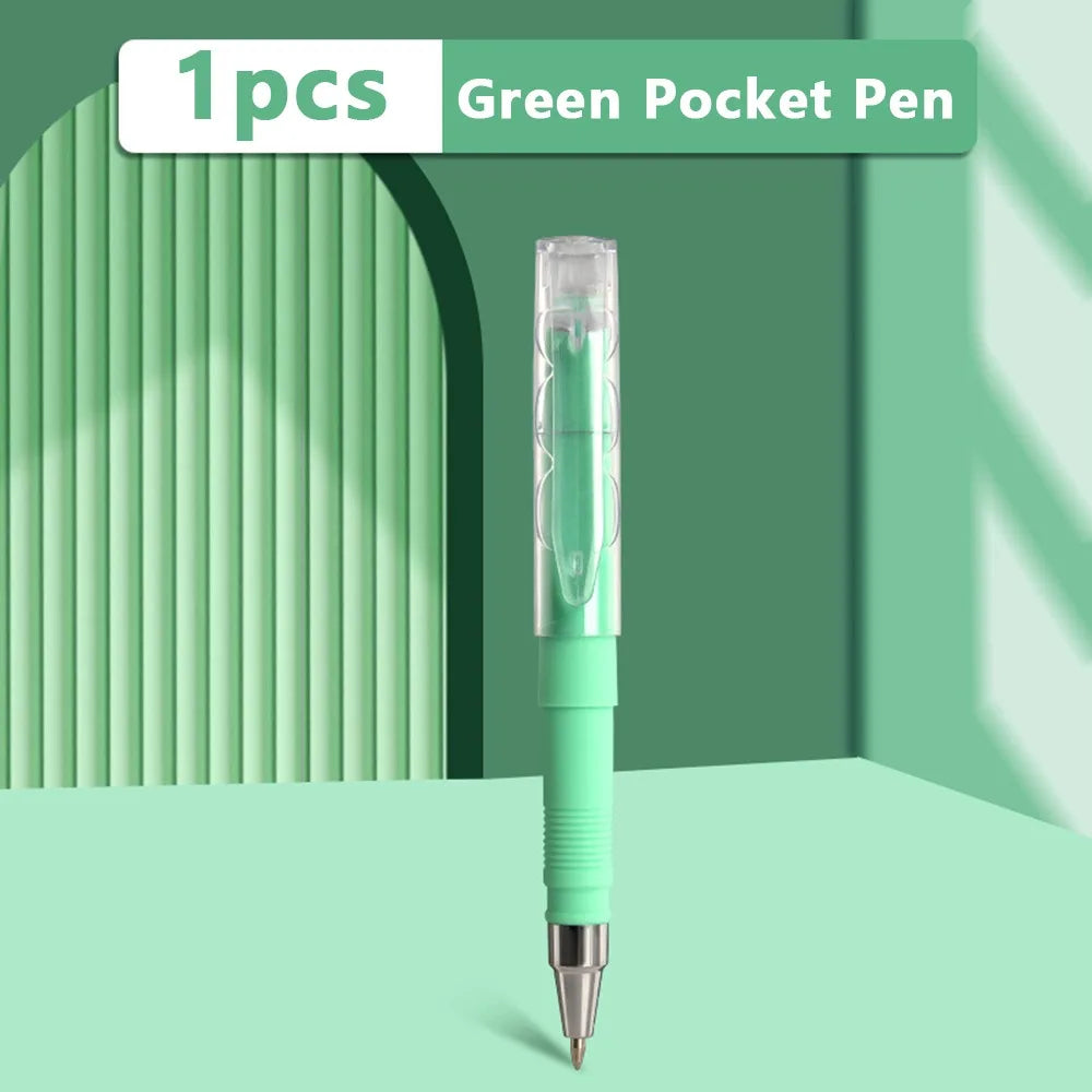 Morandi Mini Pocket Gel Pen – Quick-Dry Black Ink 0.5mm