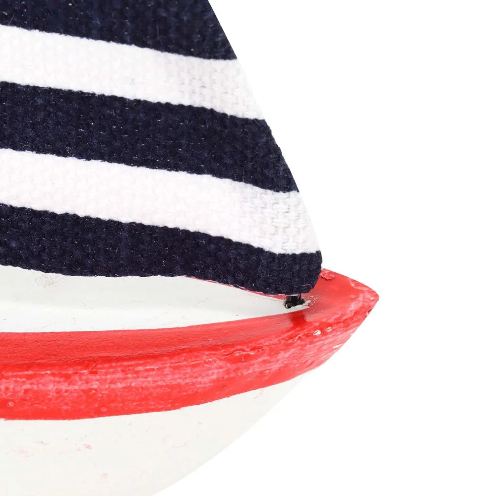 Wood Mini Mediterranean Sailboat Ornament – Retro Marine Decor