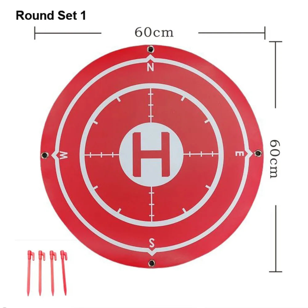 Foldable Drone Landing Pad 60cm – Waterproof with Ground Nails