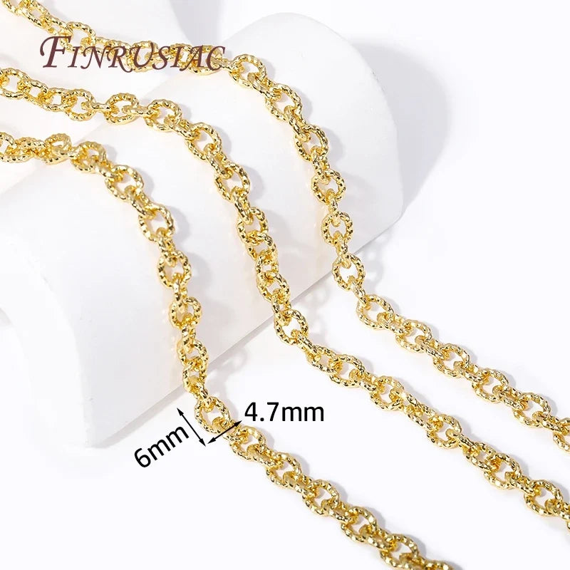 18K Gold Plated Brass Chain Spool – 4 Styles DIY Jewelry