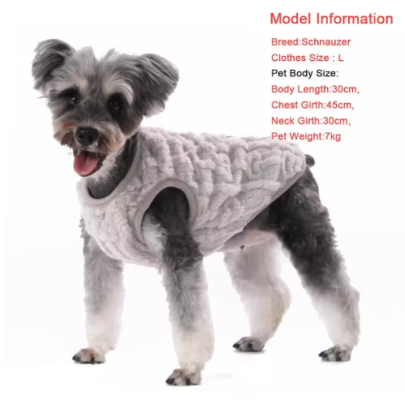 Warm Fleece Dog Jacket – Soft Pet Sweatshirt for Small Dogs & Cats