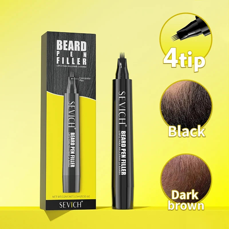 Waterproof Beard Filler Pen | Black & Brown Beard Color Pencil