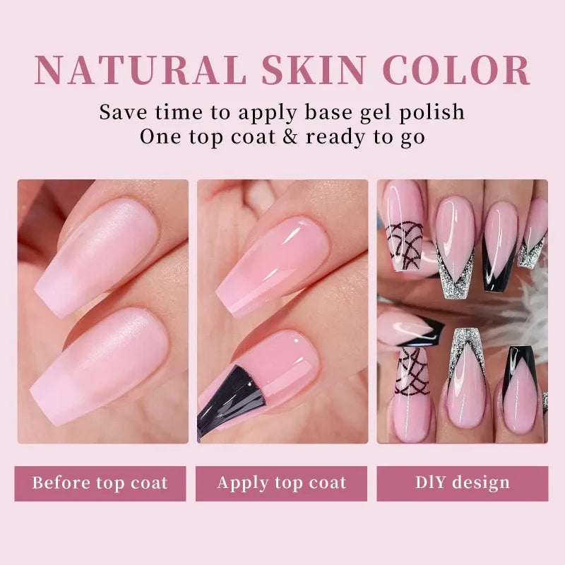 150pcs Press-On Toenails French Square Pink Fake Toe Nails Set