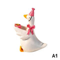 Goose Candle Holder Figurine Pink Party Hat – Birthday Decor