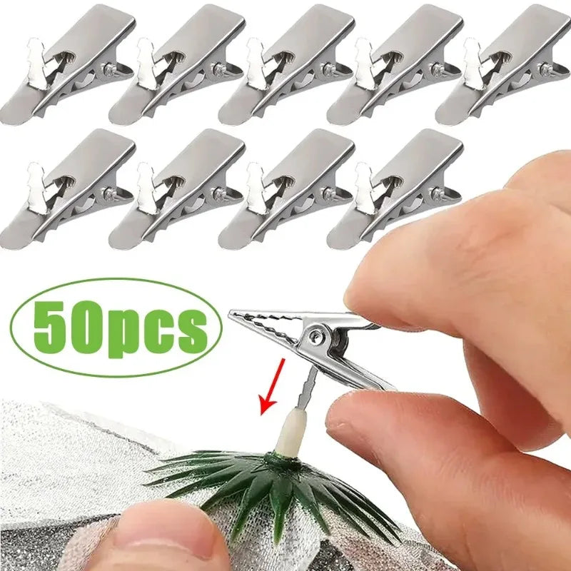 Mini Metal Ornament Clips for Christmas Tree, Wedding & Party
