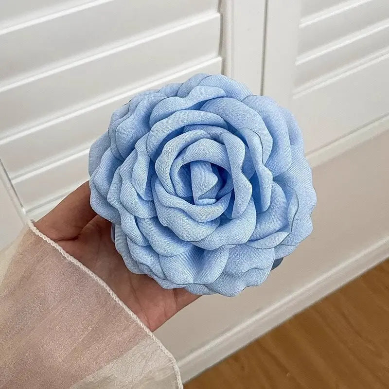 Rose Flower Hair Claw Clip – Elegant Shark Clip for Women