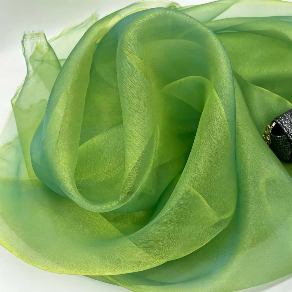 Two-Tone Gradient Organza Laser Fabric 150x100cm Polyester
