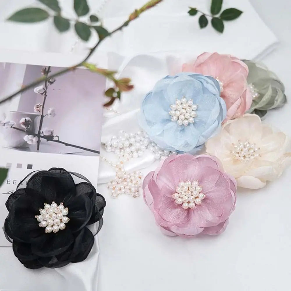 5Pcs 3D Chiffon Flower Appliques – DIY Shoe & Hair Decor