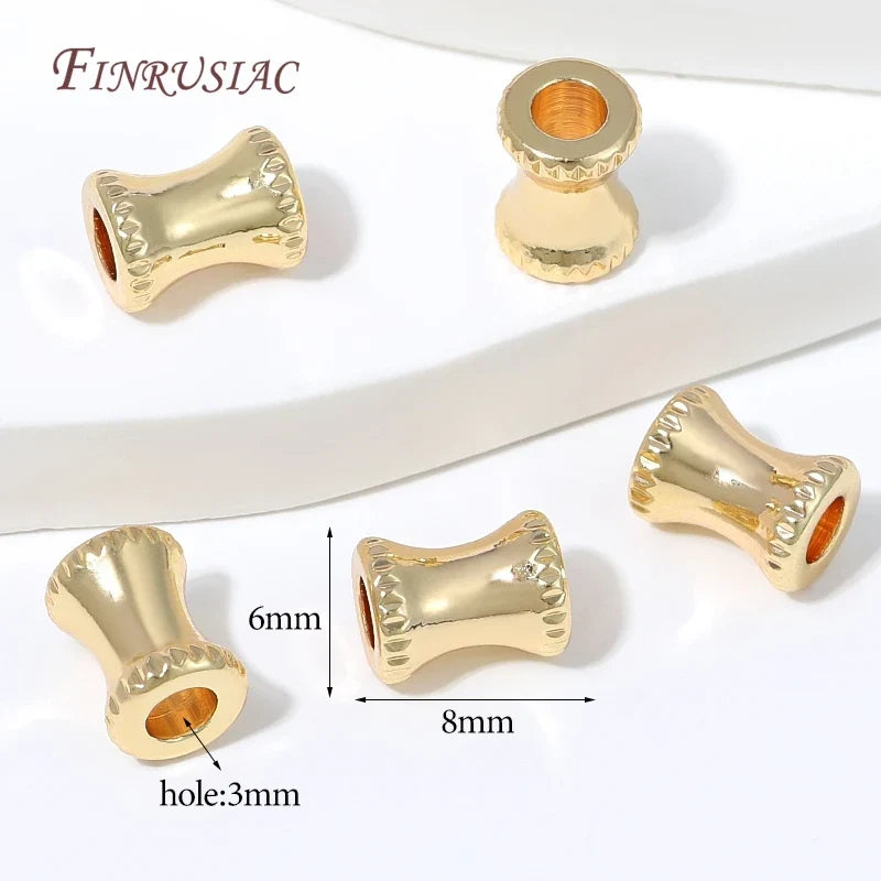 Gold Plated 4-Hole Round Spacer Beads – DIY Jewelry Making