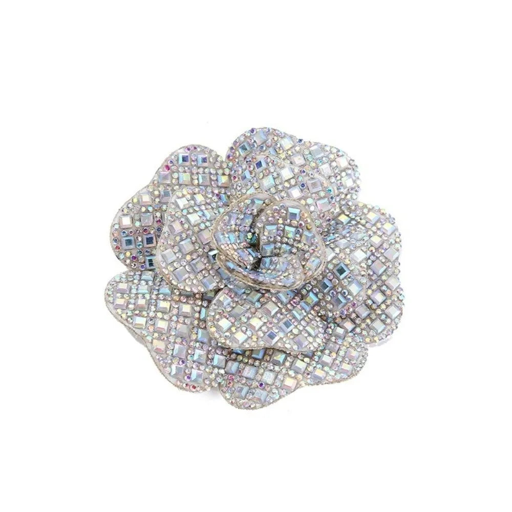 3D Rhinestone Flower Patch – DIY Brooch Corsage Badge