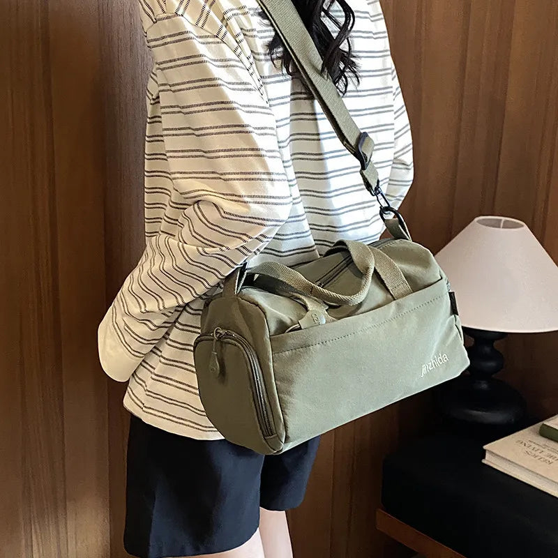 Japanese Minimalist Large Canvas Shoulder Tote Bag | Unisex
