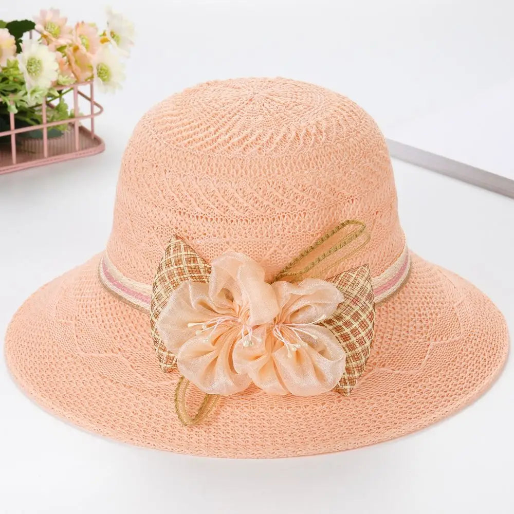 Women's Wide Brim Foldable Straw Sun Hat – Floral Beach