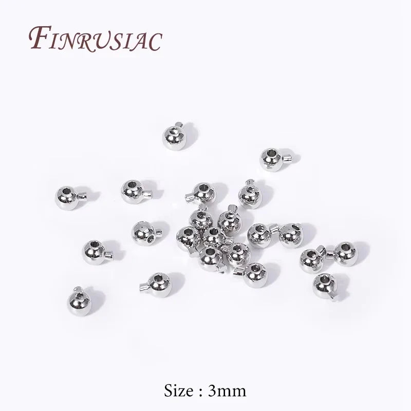 18K Gold Plated Crimp End Beads | DIY Jewelry Findings 10/20 Pcs