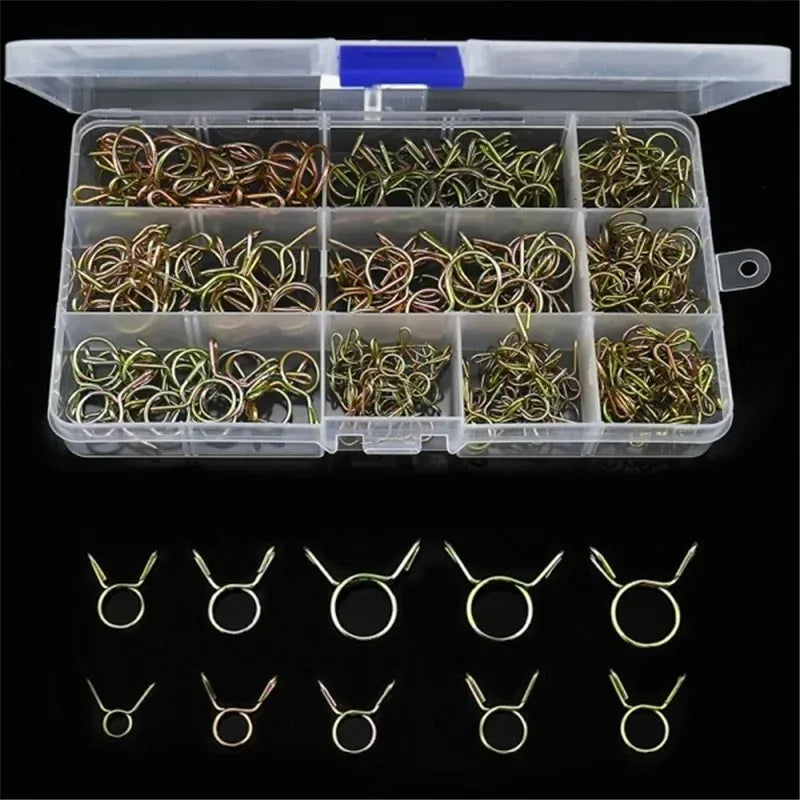 250/126PCS Spring Hose Clips 5–14mm Fuel Pipe Clamps Motorcycle