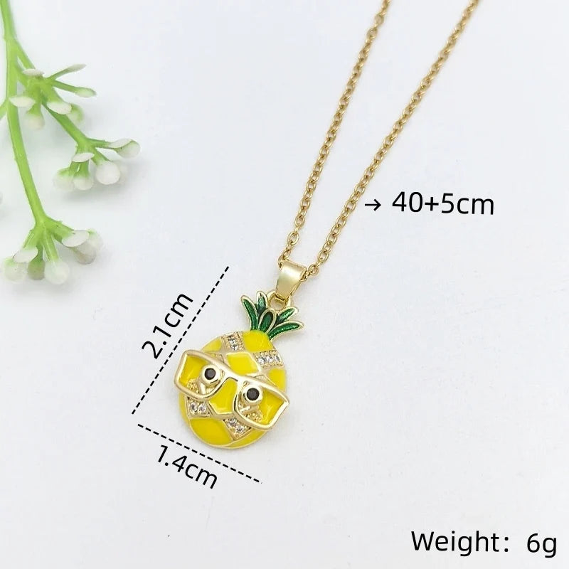 Women's Vintage Cherry Blossom Picture Frame Pendant Necklace