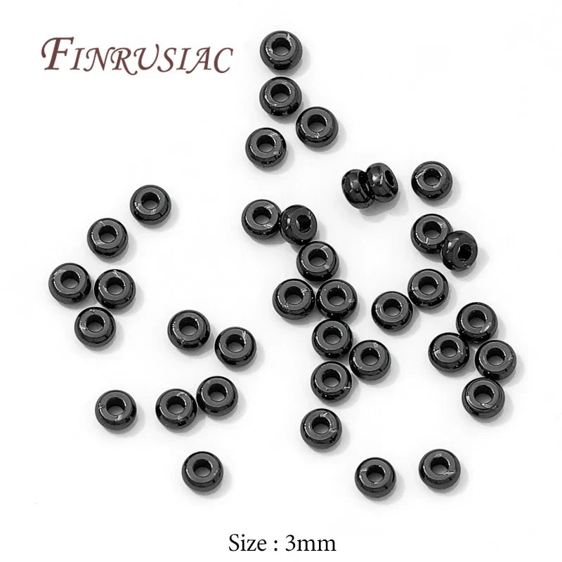 Black Plated Brass Spacer Beads 3mm 5mm – DIY Jewelry Findings