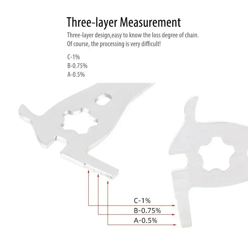 TOOPRE 6-in-1 Bike Chain Wear Checker Multi-Function Tool
