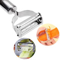 Stainless Steel Julienne Peeler & Grater – 2-in-1 Kitchen Tool