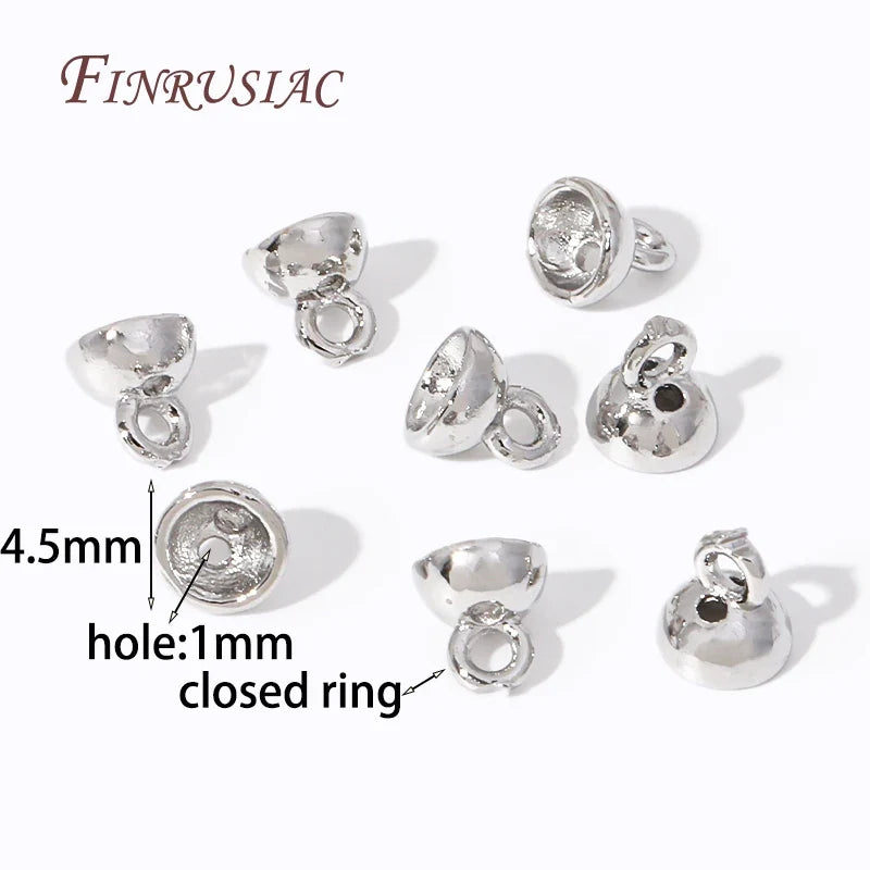 18K Gold Plated Crimp End Caps & Clam Shell Bead Tips 10/20Pcs