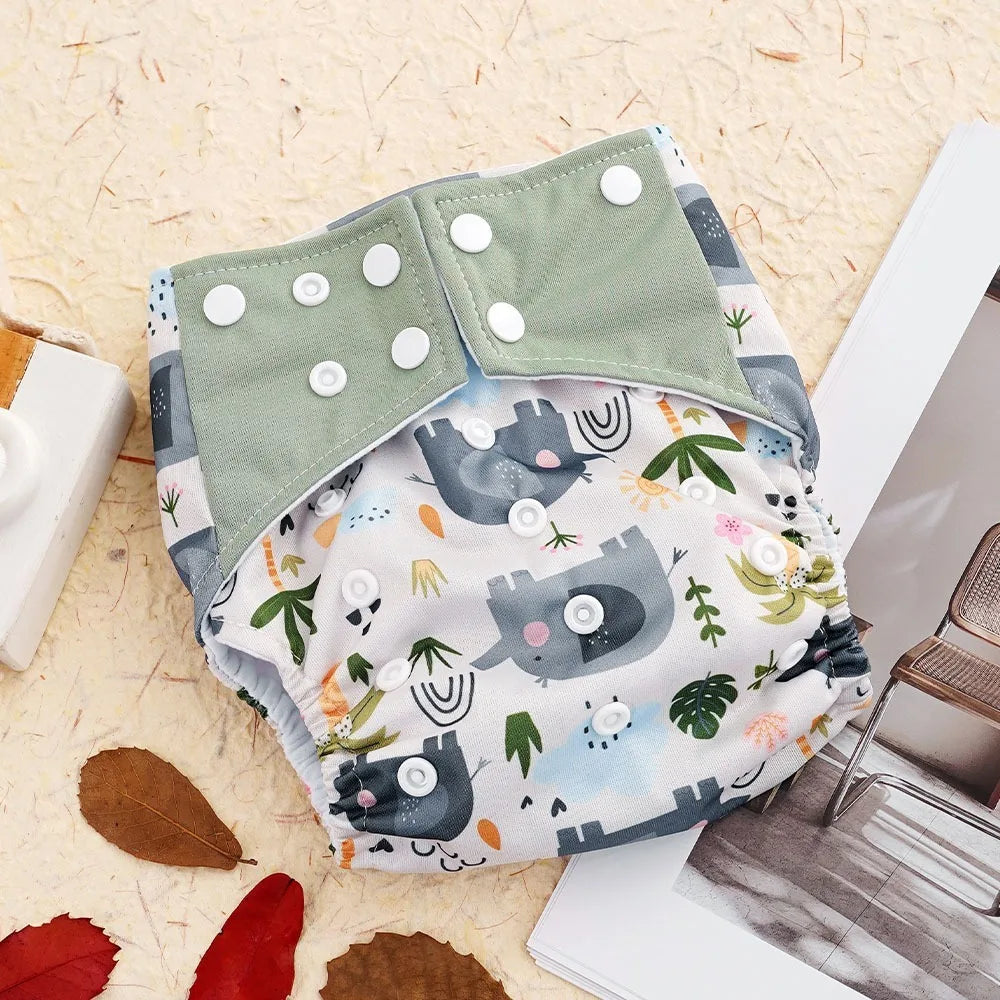 Reusable Bamboo Charcoal Pocket Cloth Diapers | Fits 3–15kg