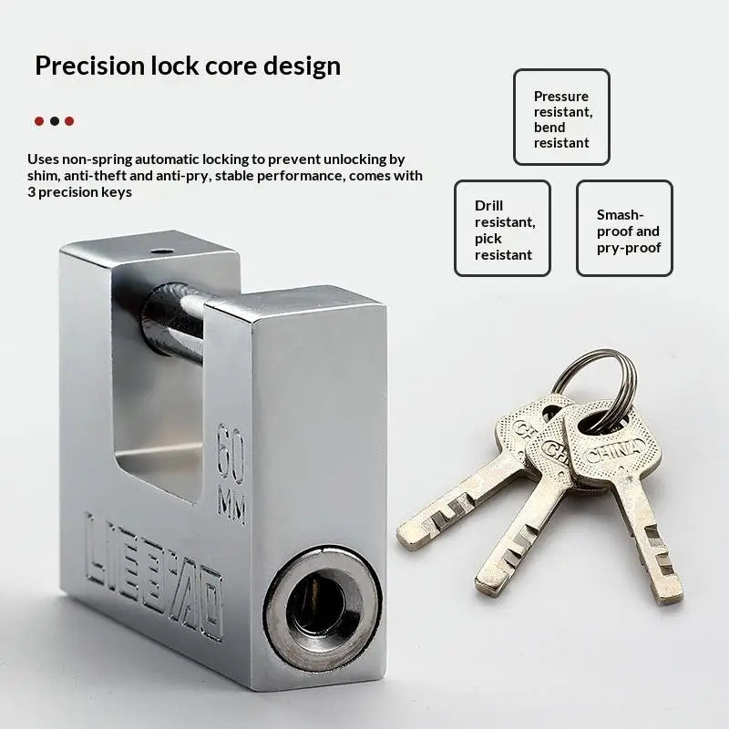 Stainless Steel Security Padlock 40–100mm | Cut-Resistant