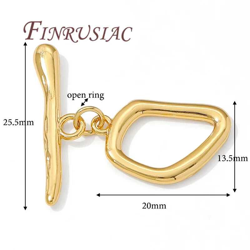 18K Gold Plated Toggle Clasps – Brass OT Jewelry Connectors