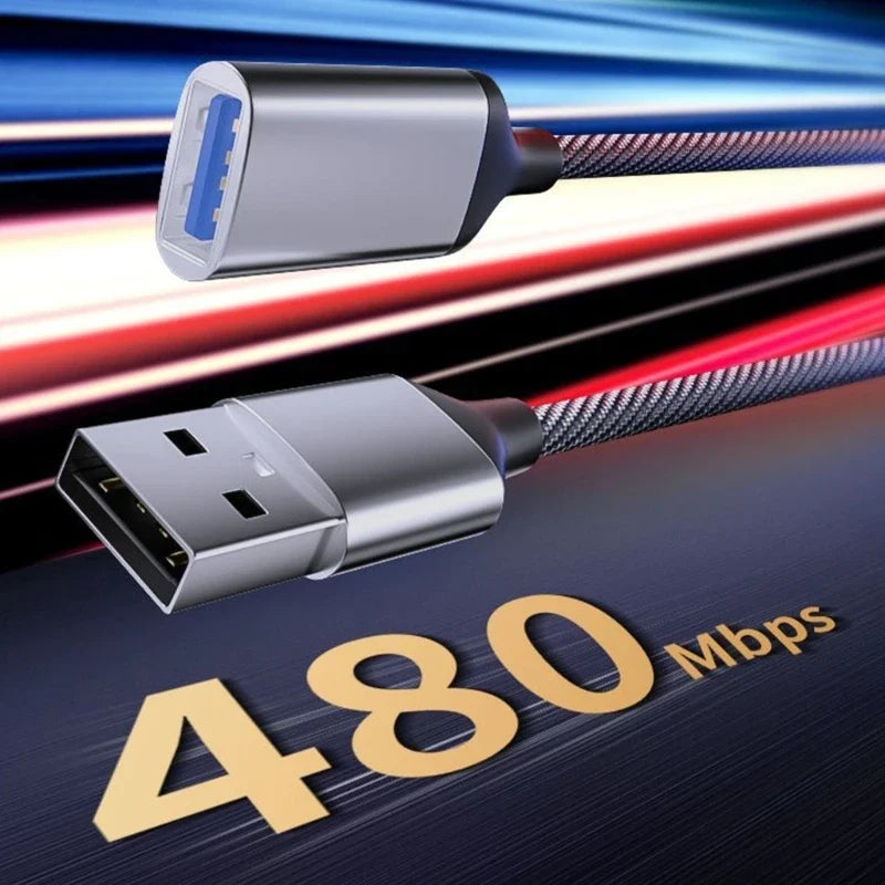 USB 2.0 Extension Cable 1m/2m – 480Mbps Fast Data Transfer