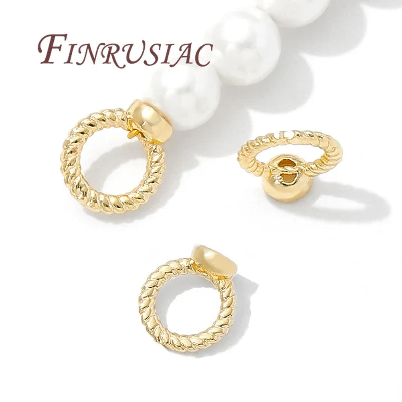 4mm 18K Gold Plated Crimp End Beads & Clam Shell Tips