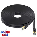 Flat CAT8 Ethernet Cable 40Gbps 2000MHz Shielded RJ45 Patch Cable