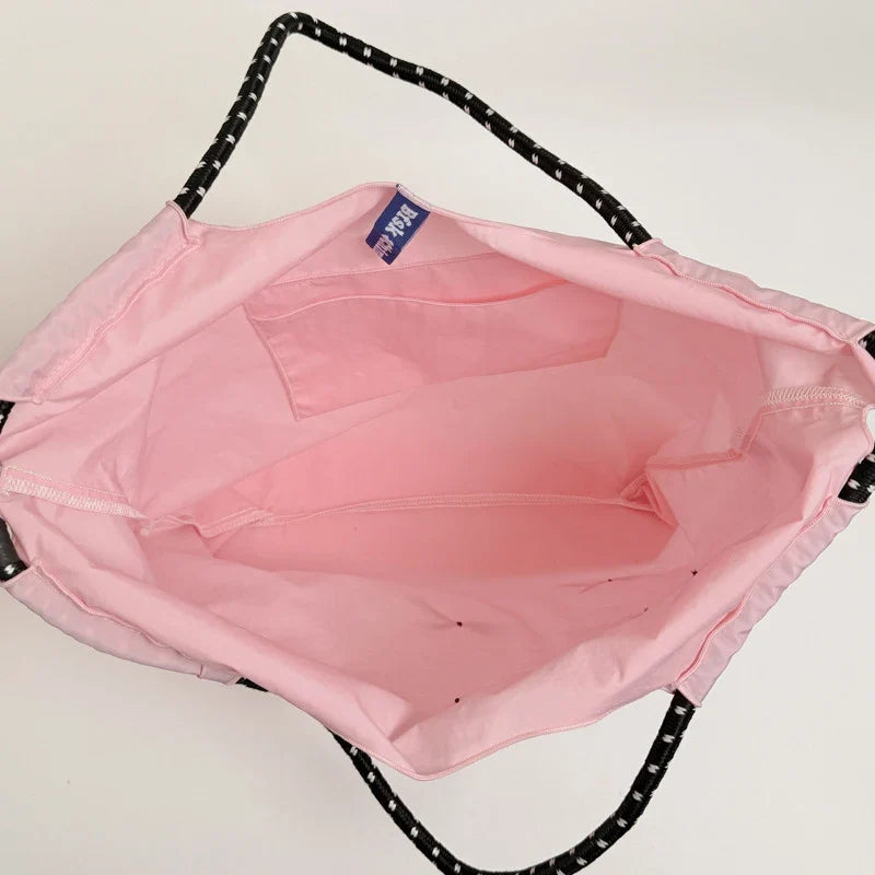 Women's Bowknot Nylon Shoulder Bag – Lightweight Fashion Tote