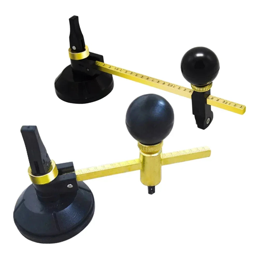 DAZZLEEX Circular Glass Cutter – Compass Type with Suction Cup