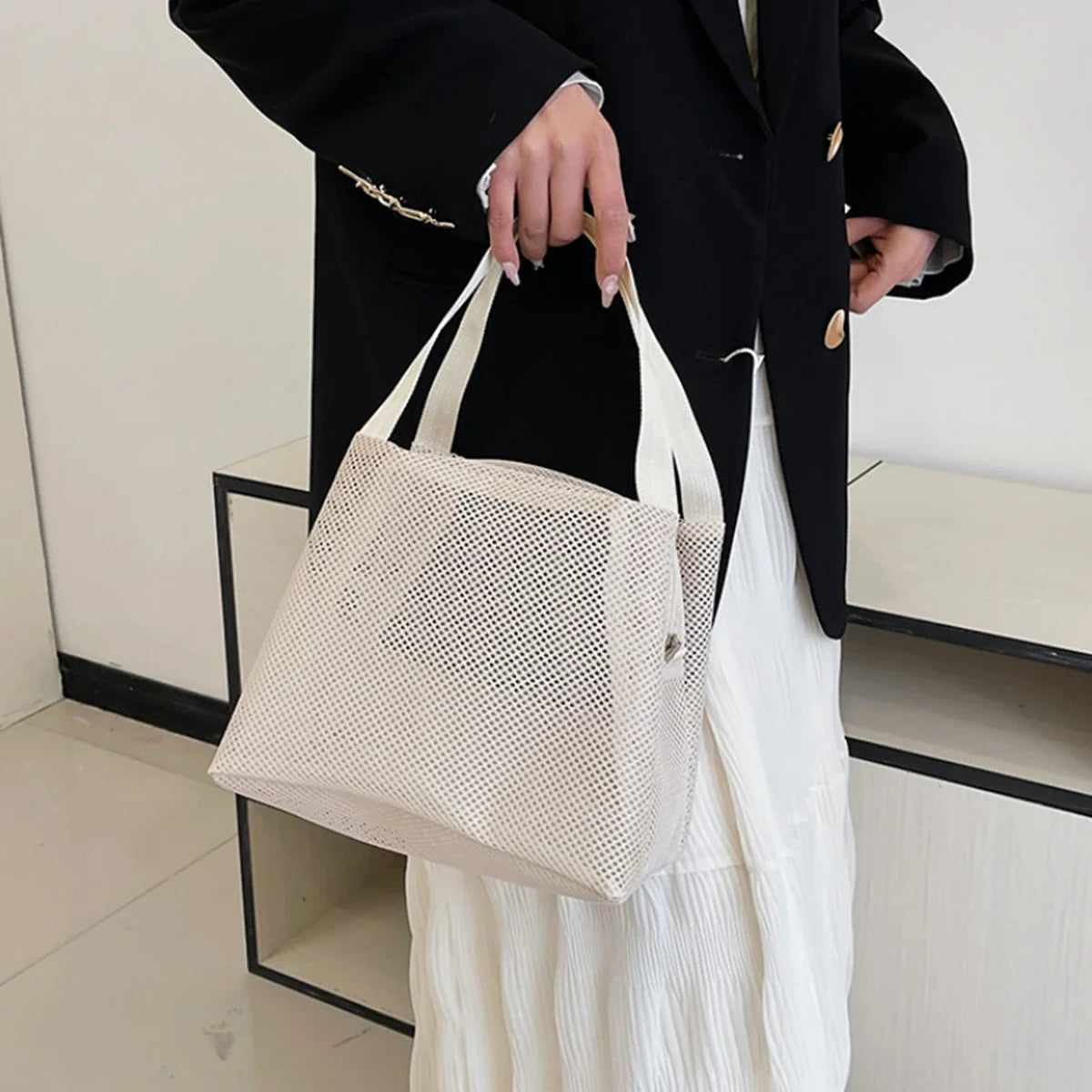 Waterproof Polyester Tote Bag – Beach, Pool & Daily Use