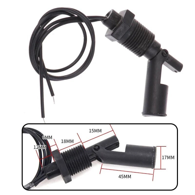 PP Plastic Ball Float Switch 12V–110V Water Level Sensor