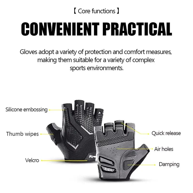 Nixie Half-Finger Cycling Gloves – Shock-Absorbing Silicone