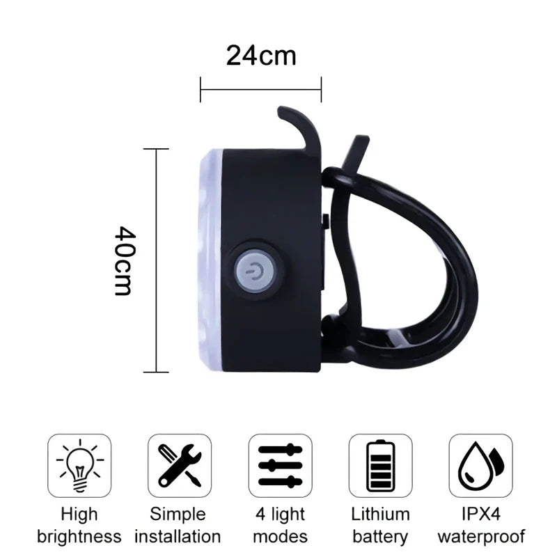 BUCKLOS LED Bike Light Set – USB Rechargeable Front & Rear