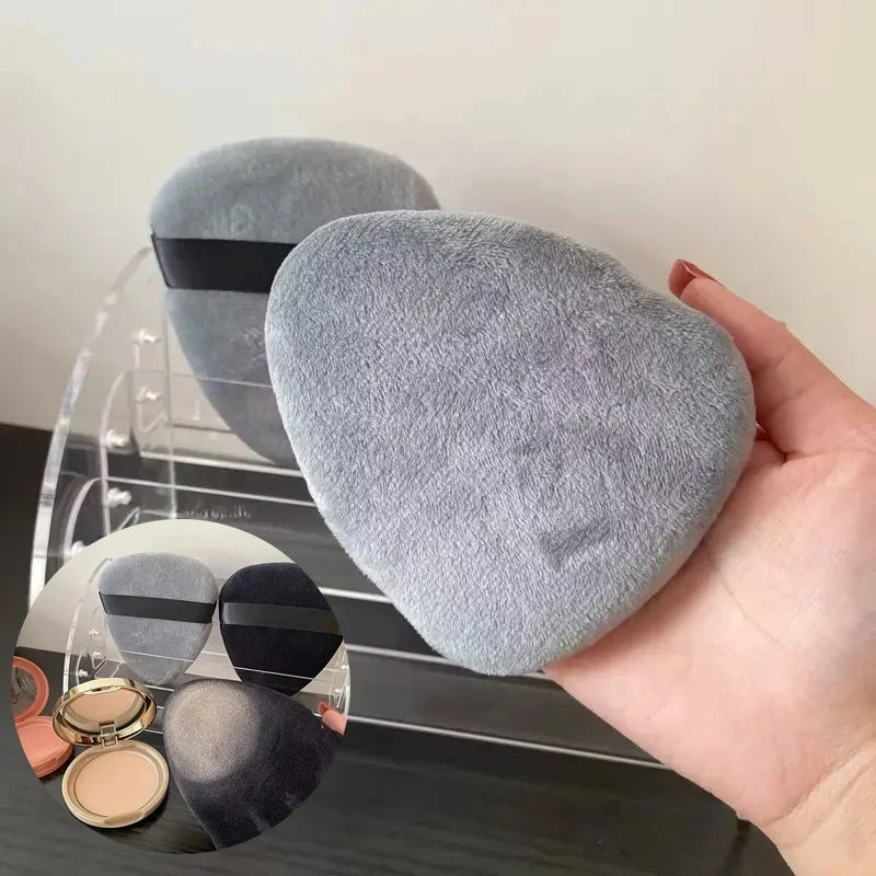 Large Drop Shape Velvet Powder Puff – Loose Powder Makeup Tool