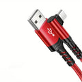 90° Elbow 60W USB-C Fast Charging Cable 3M Nylon Braided