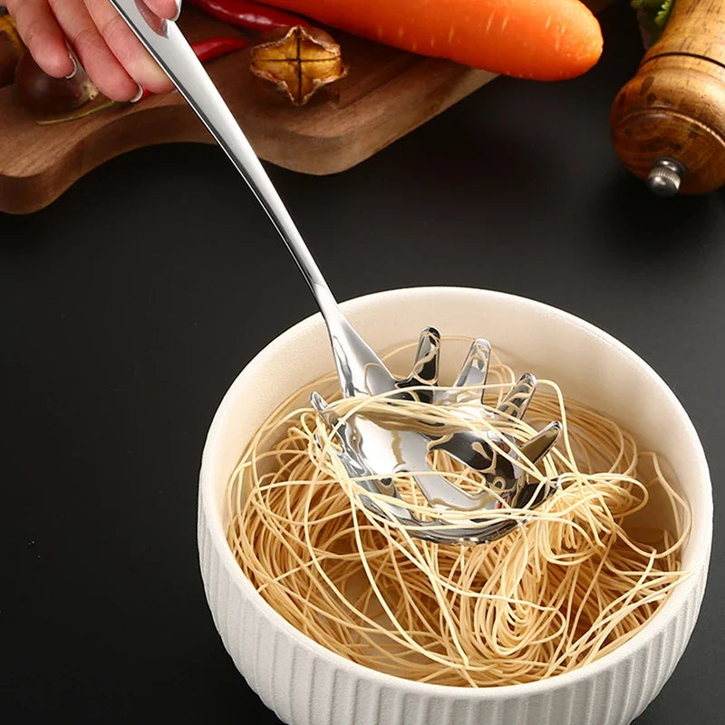 Stainless Steel Noodle Spoon Pasta Server & Food Strainer