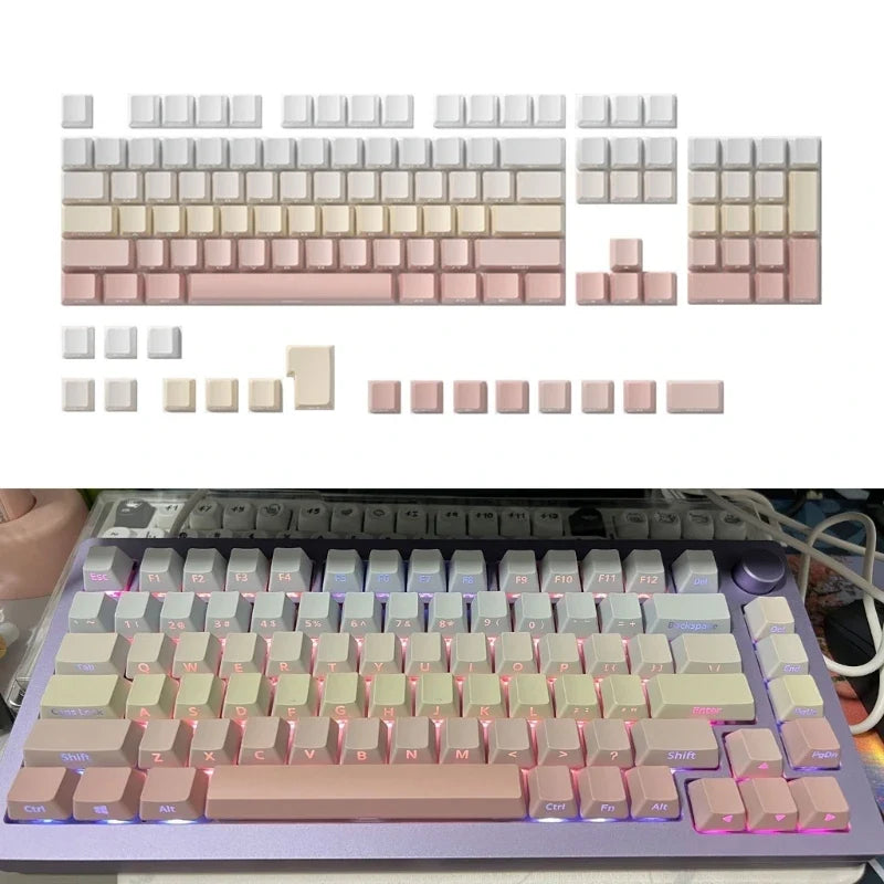 121-Key Double Shot ABS Keycaps – LED Backlit Side Print