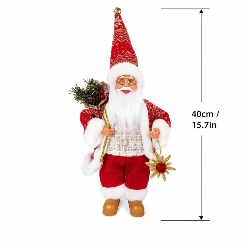 Santa Claus Standing Figurine – Handcrafted Christmas Decor