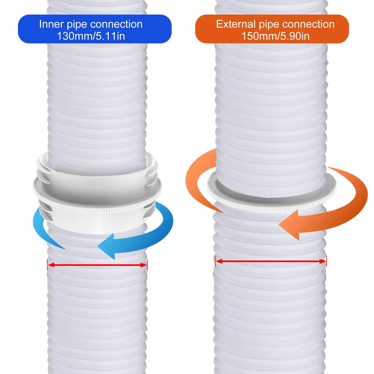 Portable AC Hose Adapter – Universal Exhaust Coupler Connector