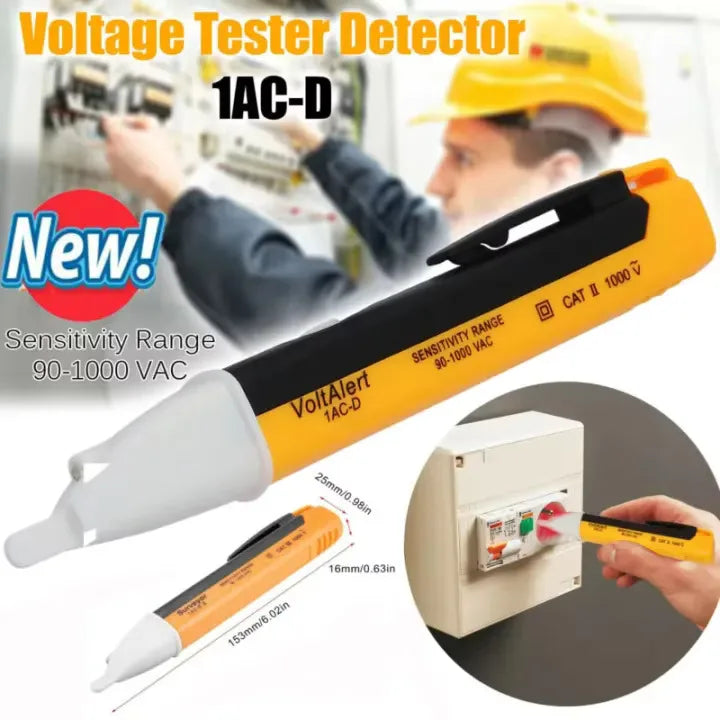 Non-Contact Voltage Tester Pen 90-1000V AC LED & Beep Alert