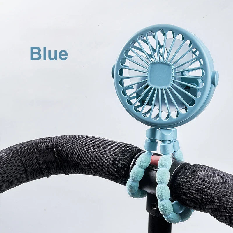 Raugee Portable Clip Fan – 360° USB Rechargeable Mini Fan